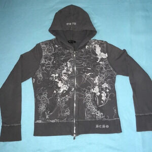 𝅺BCBGMaxazria hooded athletic jacket size L